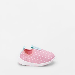 Tênis Bebê Pimpolho Slip On Mini Coração Rosa