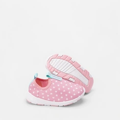 Tênis Bebê Pimpolho Slip On Mini Coração Rosa