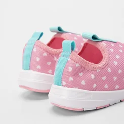 Tênis Bebê Pimpolho Slip On Mini Coração Rosa