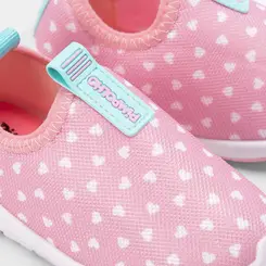 Tênis Bebê Pimpolho Slip On Mini Coração Rosa