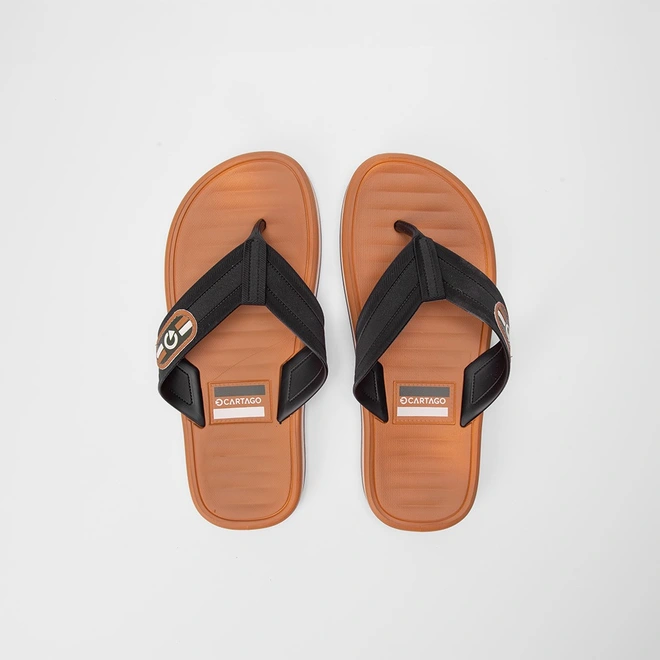 Chinelo Cartago Paris II Preto & Marrom