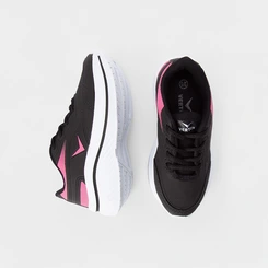 Tênis Infantil Vertus Jogging Detalhe Rosa & Preto