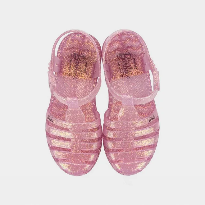 Sandália Aranha Infantil Barbie Duo Glitter Rosa