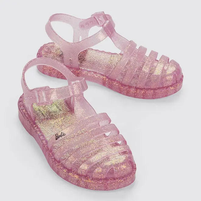 Sandália Aranha Infantil Barbie Duo Glitter Rosa
