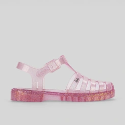 Sandália Aranha Infantil Barbie Duo Glitter Rosa