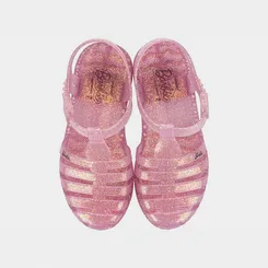 Sandália Aranha Infantil Barbie Duo Glitter Rosa