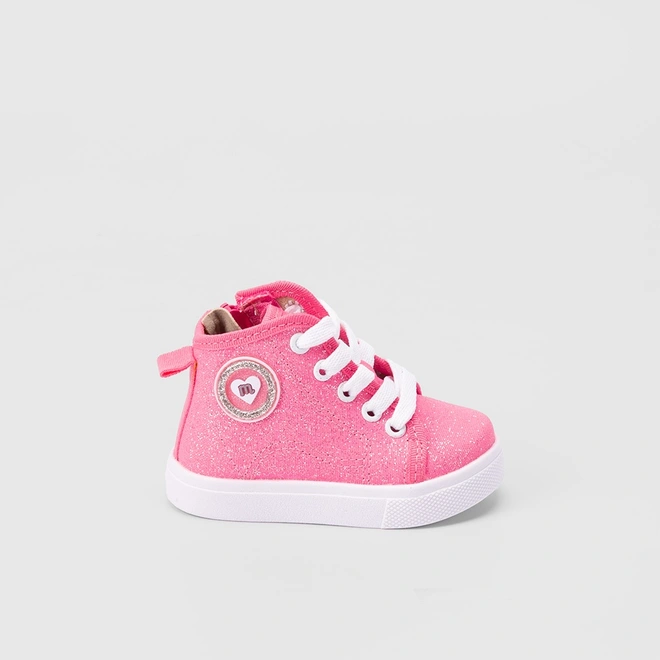 Tênis Infantil Molekinha Bebê Casual Glitter Rosa