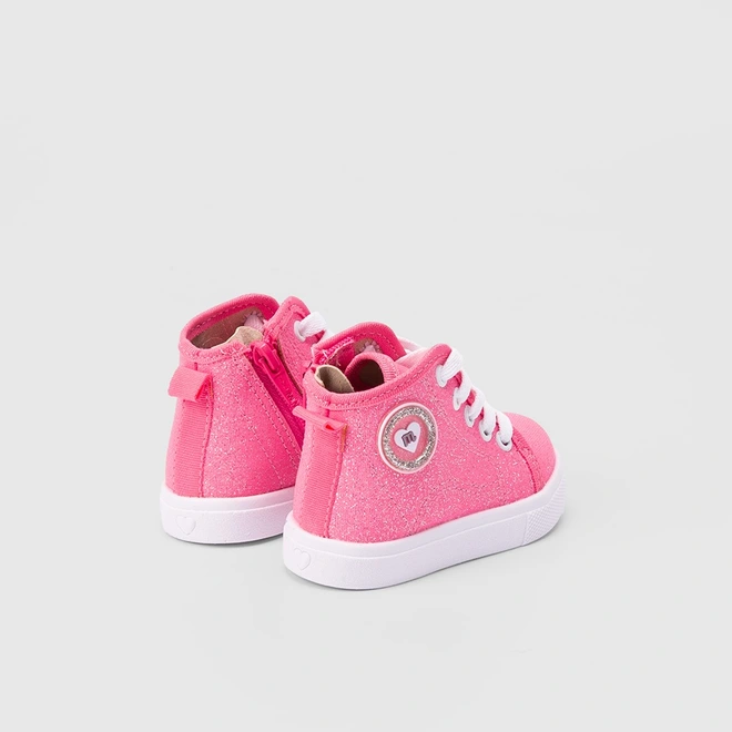 Tênis Infantil Molekinha Bebê Casual Glitter Rosa