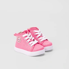 Tênis Infantil Molekinha Bebê Casual Glitter Rosa