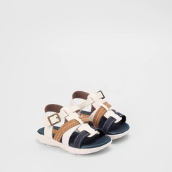 Sandália Aranha Bebê Molekinho Tira Cruzada Off White