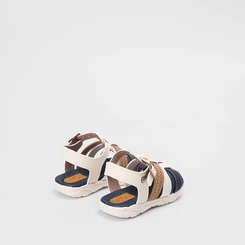 Sandália Aranha Bebê Molekinho Tira Cruzada Off White