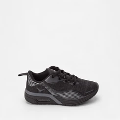 Tênis Infantil Vertus Jogging Detalhe Square Preto