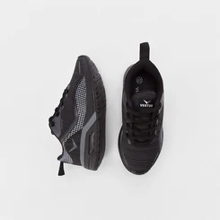 Tênis Infantil Vertus Jogging Detalhe Square Preto