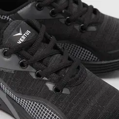 Tênis Infantil Vertus Jogging Detalhe Square Preto