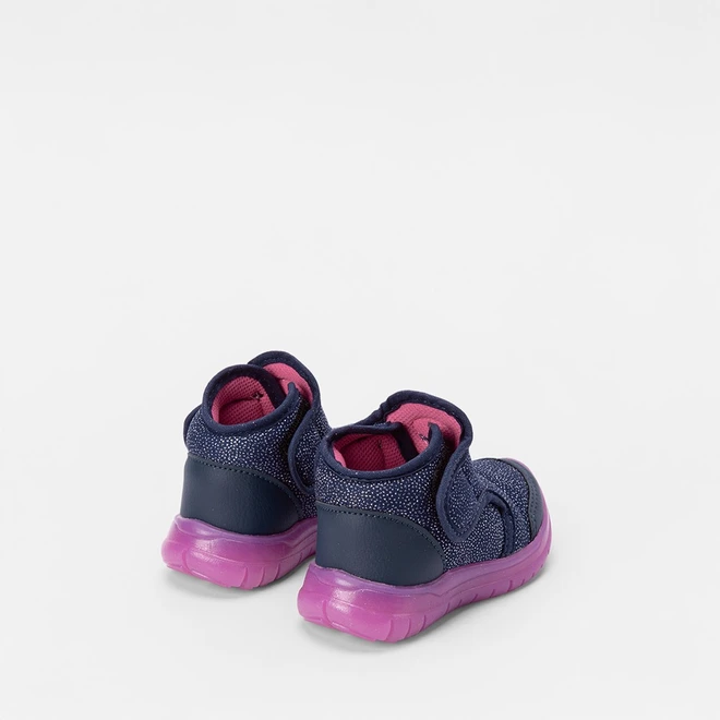 Tênis Bebê Gabrielinha Calce Facil Grlitter Roxo & Azul