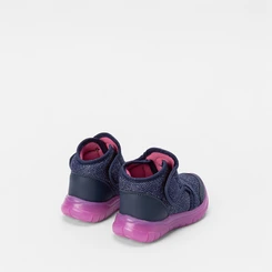 Tênis Bebê Gabrielinha Calce Facil Grlitter Roxo & Azul