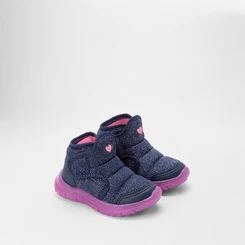 Tênis Bebê Gabrielinha Calce Facil Grlitter Roxo & Azul