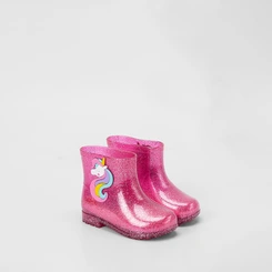 Galocha Infantil Charmosinha Chic Glitter Unicornio Rosa