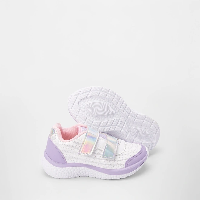 Tênis Infantil Gabrielinha Jogging Lilás & Branco