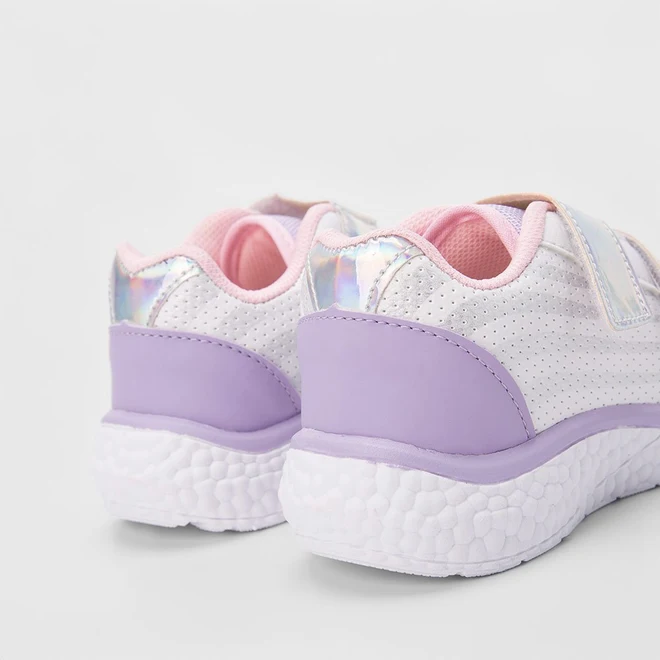 Tênis Infantil Gabrielinha Jogging Lilás & Branco