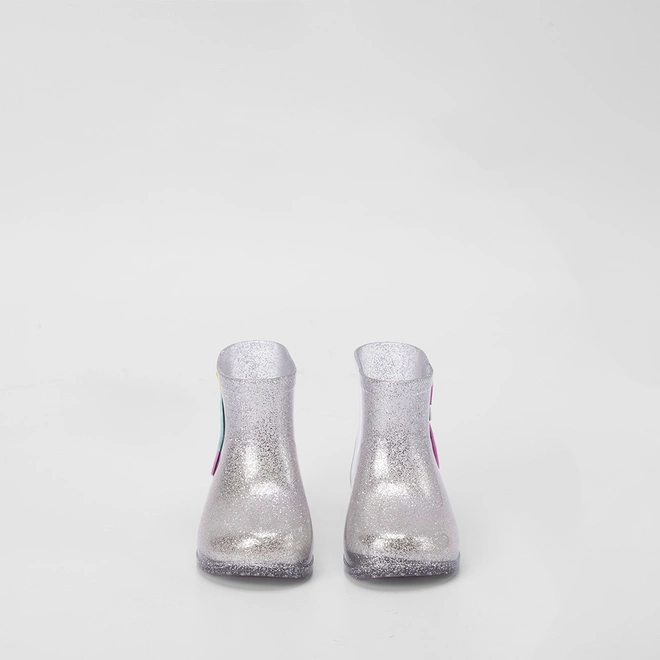 Galocha Infantil Charmosinha Chic Glitter Unicornio Prata