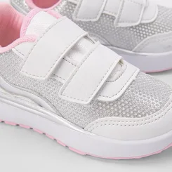 Tênis Infantil Gabrielinha Jogging Contato Glitter Branco