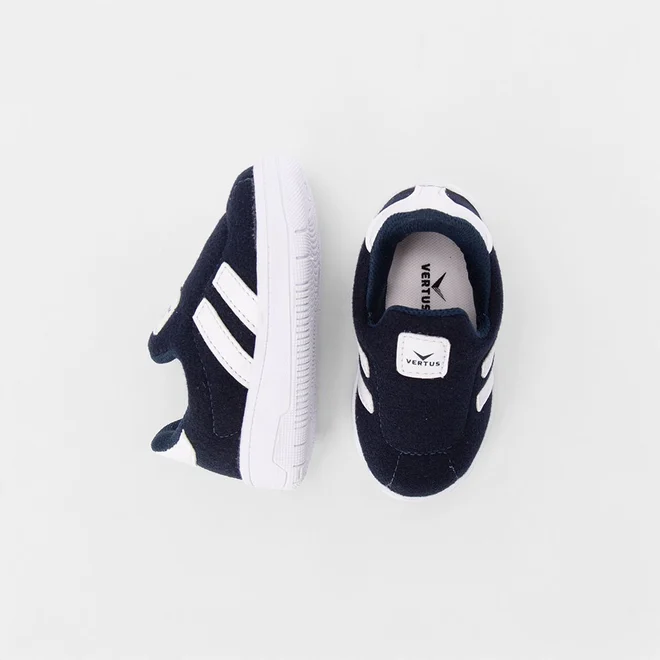 Tênis Bebê Vertus Slip On Recortes Marinho