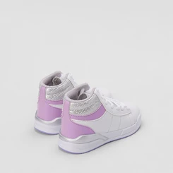 Tênis Infantil Gabrielinha Cano Alto Lilás & Branco