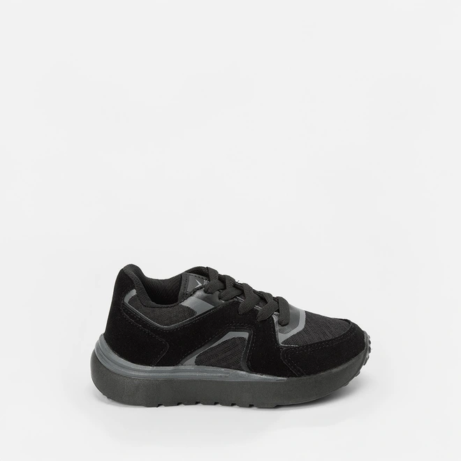 Tênis Infantil Vertus Casual Detalhe Nobuck Preto