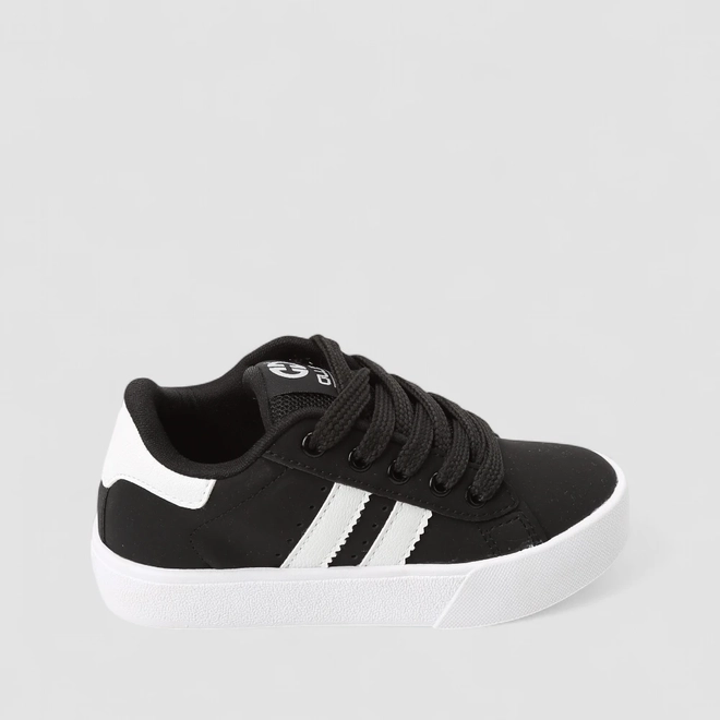 Tênis Casual Infantil Ollie Originals Preto E Branco