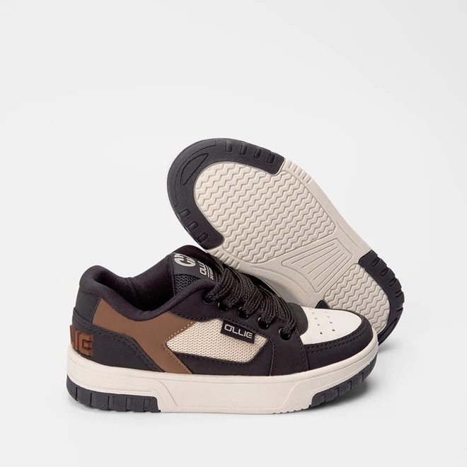 Tênis Infantil Ollie Originals Just In Bege & Preto