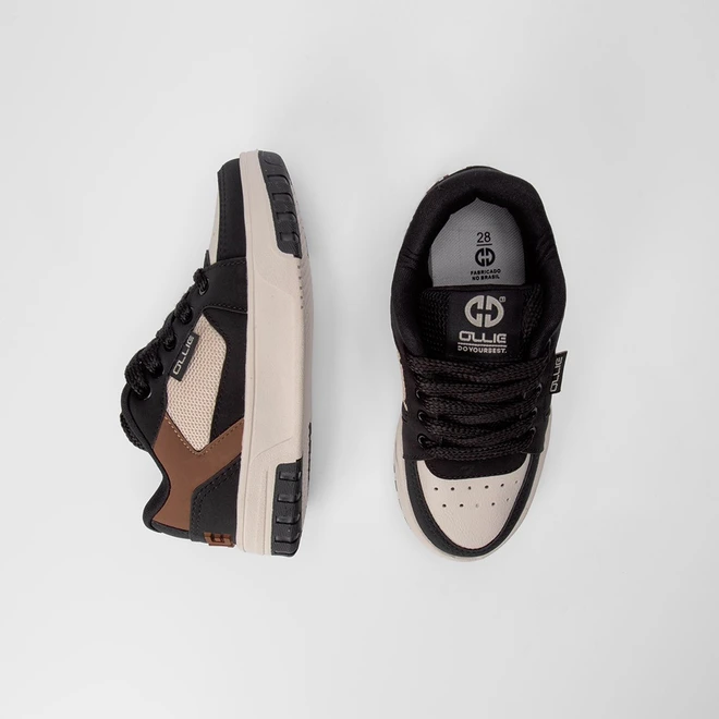 Tênis Infantil Ollie Originals Just In Bege & Preto
