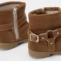 Bota Montaria Bebê Gabrielinha Detalhe Fivela Caramelo