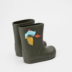 Galocha Infantil Vertus Flat Dinossauro Verde