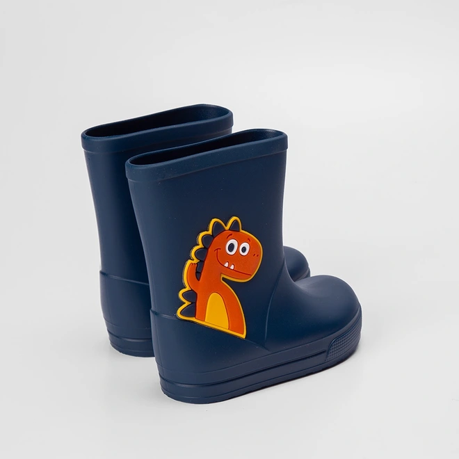 Galocha Infantil Vertus Flat Dinossauro Marinho