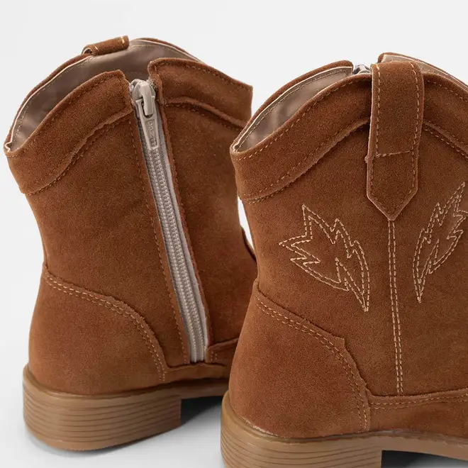 Bota Infantil Gabrielinha Country Camurça Marrom