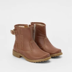Bota Infantil Gabrielinha Pespontos & Fivela Marrom