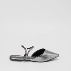Sapatilha Slingback Gabriela Tira Strass Grafite