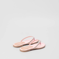 Rasteira Infantil Gabrielinha Tiras Strass Rosa