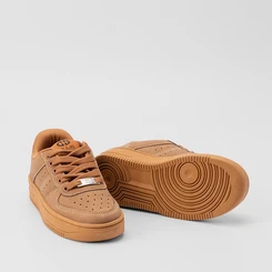 Tênis Casual Infantil Ollie Originals Kings Nobuck Caramelo