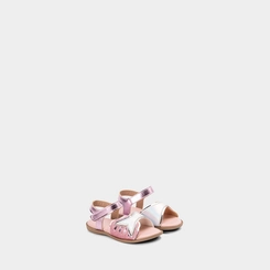 Sandália Bebê Gabrielinha Sereia Metalizado & Glitter Rosa