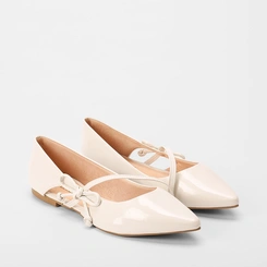 Sapatilha Gabriela Detalhe Laço Lateral Off White