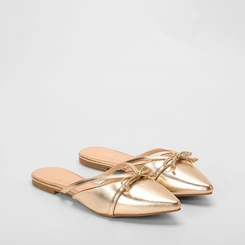 Mule Gabriela Detalhe Laço Dourado
