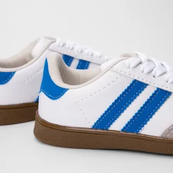 Tênis Infantil Vertus Casual Detalhe Recorte Nobuck Azul & Branco