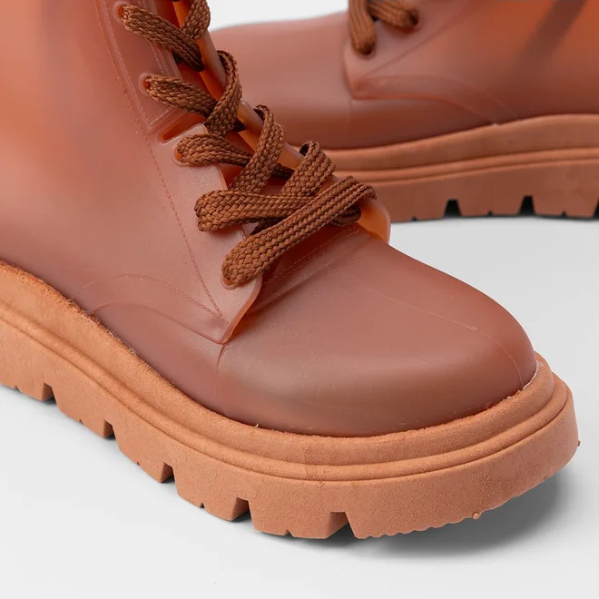 Bota Coturno Infantil Gabrielinha Tratorada Caramelo