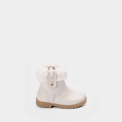 Bota Bebê Gabrielinha Detalhe Pelinho Bege