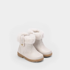 Bota Bebê Gabrielinha Detalhe Pelinho Bege