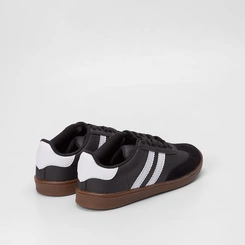 Tênis Infantil Vertus Casual Detalhe Recorte Nobuck Preto