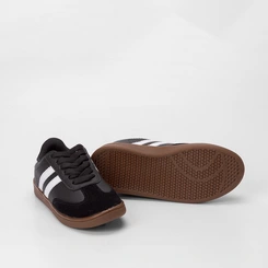 Tênis Infantil Vertus Casual Detalhe Recorte Nobuck Preto