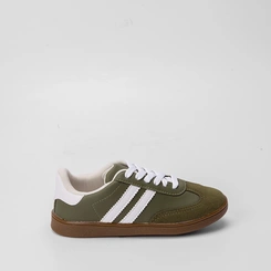 Tênis Infantil Vertus Casual Detalhe Recorte Nobuck Verde